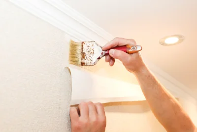 Pose de papier peint à Serra-di-Fiumorbo — revêtements muraux et toiles de verre